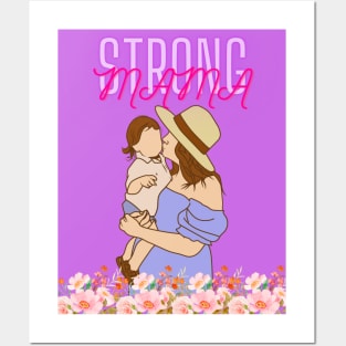 strong mama(purple) Posters and Art